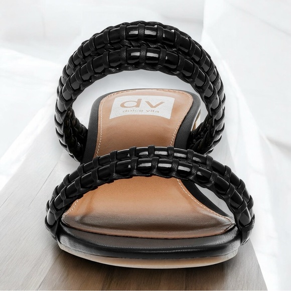 NWT | Dolce Vita Black Cushioned Memory Foam Lightweight Santana Sandal - Size 8 - Picture 5 of 9